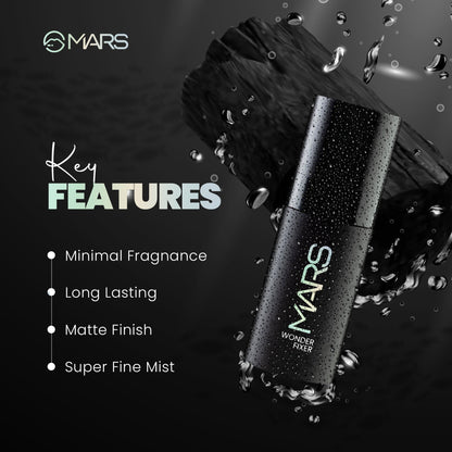 MARS Wonder Minimal Frangnance Make Up Fixer Spray for Women | Long lasting & Matte Finish | Hydrating | Travel Friendly (50m