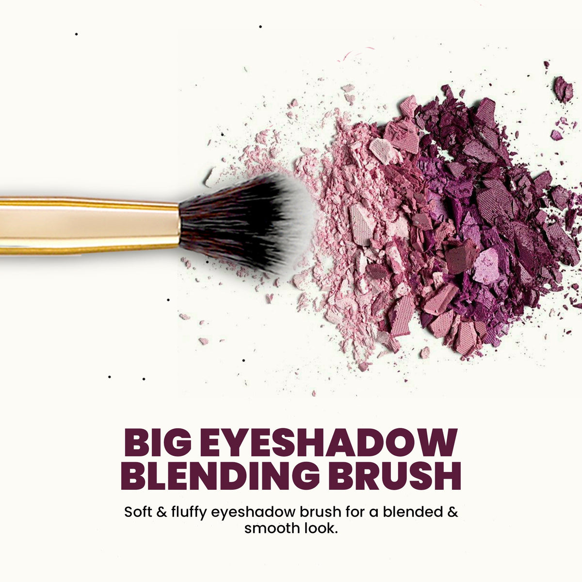 MARS Artist's Arsenal Professional Big Blending Eyeshadow make up Brush | Feather Soft Touch | Precise Synthetic Bristle | Pe