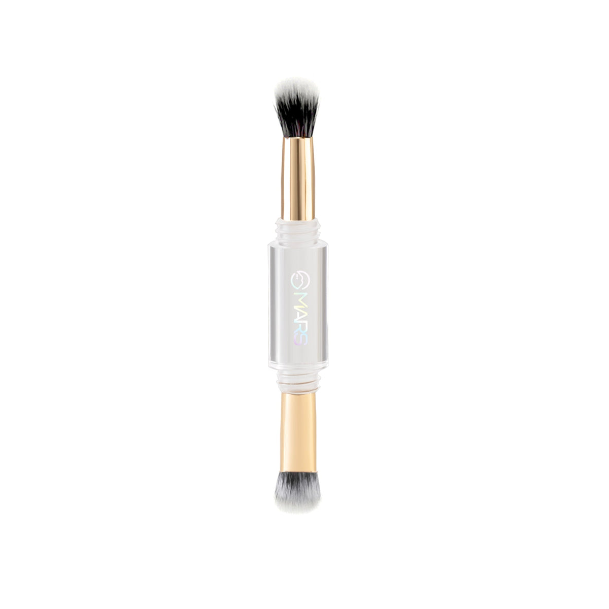 MARS 4 in 1 Travel Brush with Foundation Brush, Powder Brush, Eyeshadow Blending Brush & Flat Brush | Soft Bristles Makeup Br