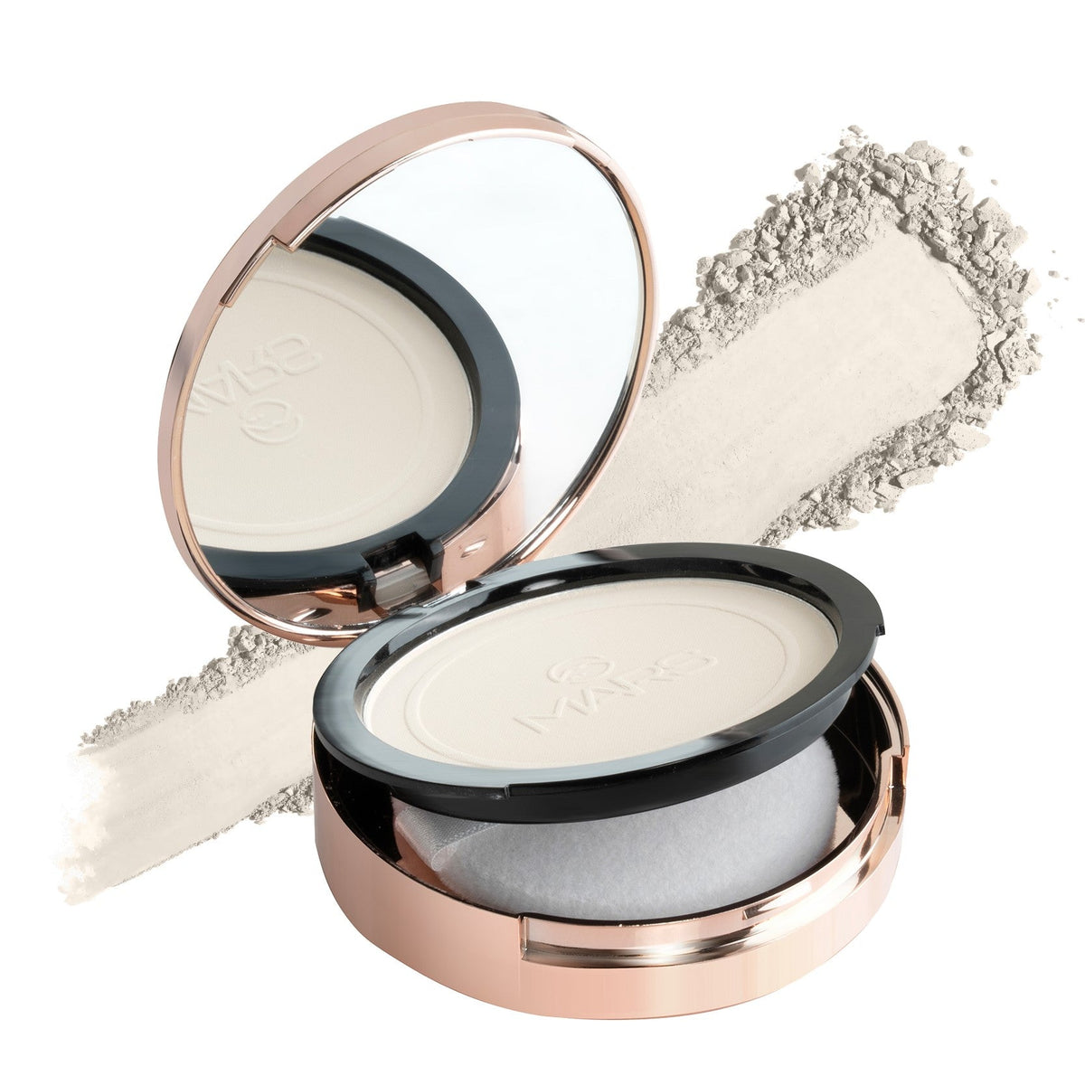 MARS Matte On Compact Powder with Applicator Puff | Flawless Matte Finish for Face Makeup | Absorbs Oil, Conceals, and Blurs 