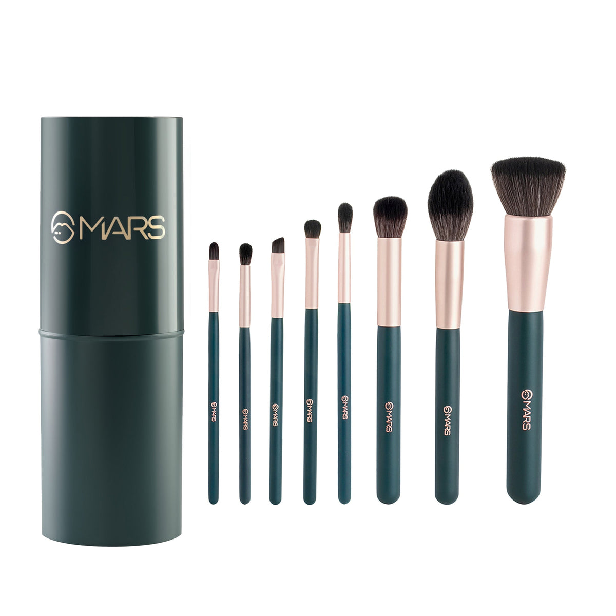 MARS Tools of Titan Brush Set of 8 with Holder | Face Makeup Brush Set with Ultra Soft Bristles (PACK OF 8)