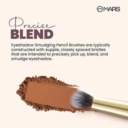 MARS Artist's Arsenal Professional Eyeshadow Smudging Pencil Brush | Precise Synthetic Bristles | Feather Soft Touch | Luxe P