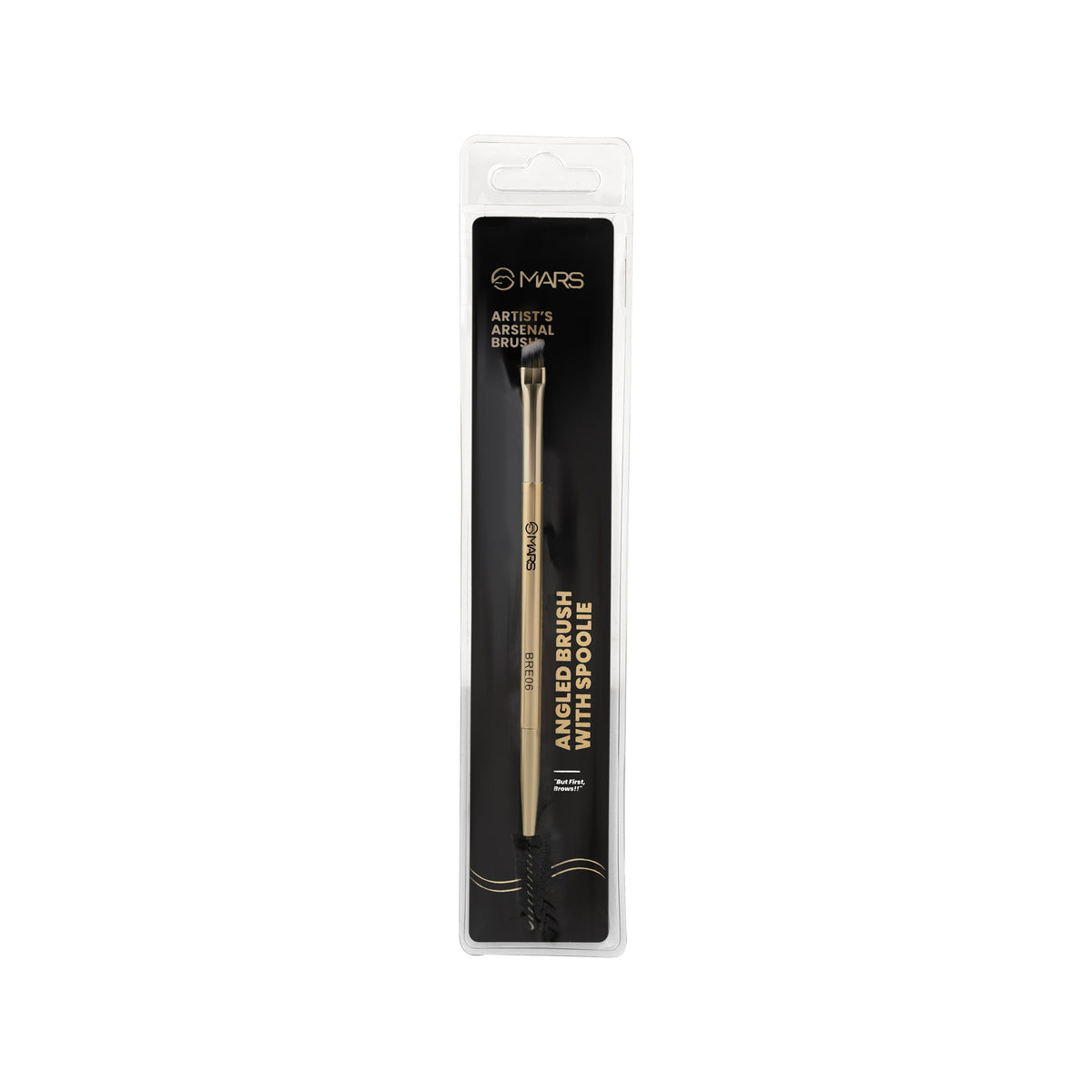 MARS Artist's Arsenal Professional Angled Brush With Spoolie | Feather Soft Touch | Multi-Purpose Brush For Eyes | Precise Sy