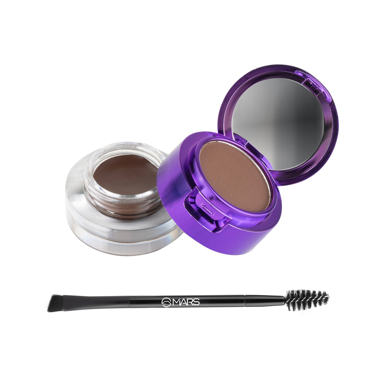 MARS Eyelove Multi Pods Gel Eyeliner & Eyebrow Powder With Dual Ended Brush | Smudge Proof & Water Proof | Long Lasting | Ric
