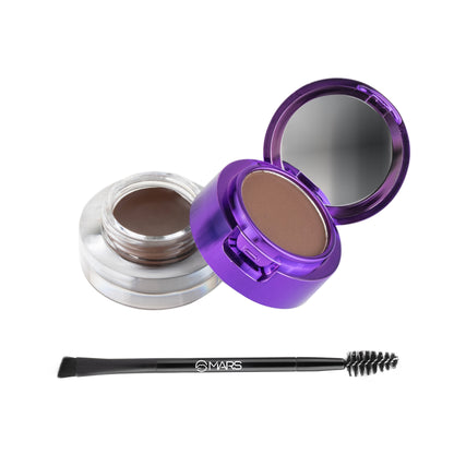 MARS Eyelove Multi Pods Gel Eyeliner & Eyebrow Powder With Dual Ended Brush | Smudge Proof & Water Proof | Long Lasting | Ric