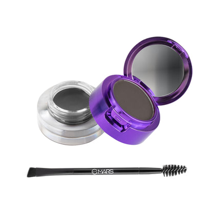 MARS Eyelove Multi Pods Gel Eyeliner & Eyebrow Powder With Dual Ended Brush | Smudge Proof & Water Proof | Long Lasting | Ric