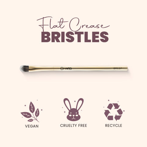 MARS Artist's Arsenal Professional Flat Crease Brush For Eye makeup | Feather Soft Bristles | Multi-Purpose For Eyes | Precis