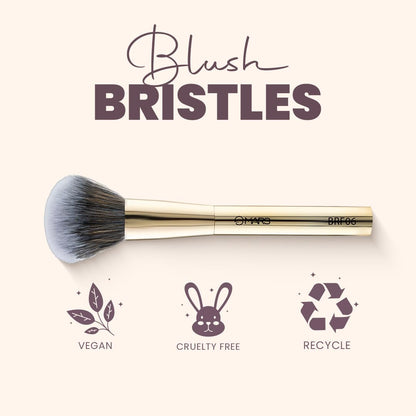 MARS Artist's Arsenal Professional Blush Brush | Feather Soft Bristle | Suitable for Powder, Cream & Liquid | Precise Synthet