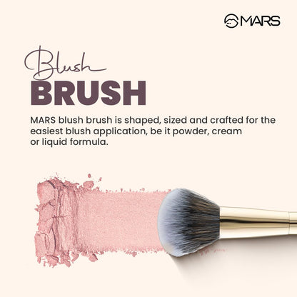 MARS Artist's Arsenal Professional Blush Brush | Feather Soft Bristle | Suitable for Powder, Cream & Liquid | Precise Synthet