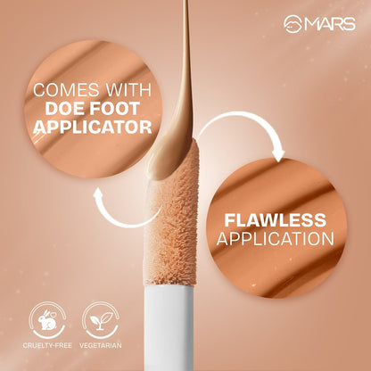 MARS God's Glow Illuminator Highlighter (30ml) (01-VANILLA) | Hyaluronic Acid, Green Tea & Rosemary Extract | Sheer Coverage 