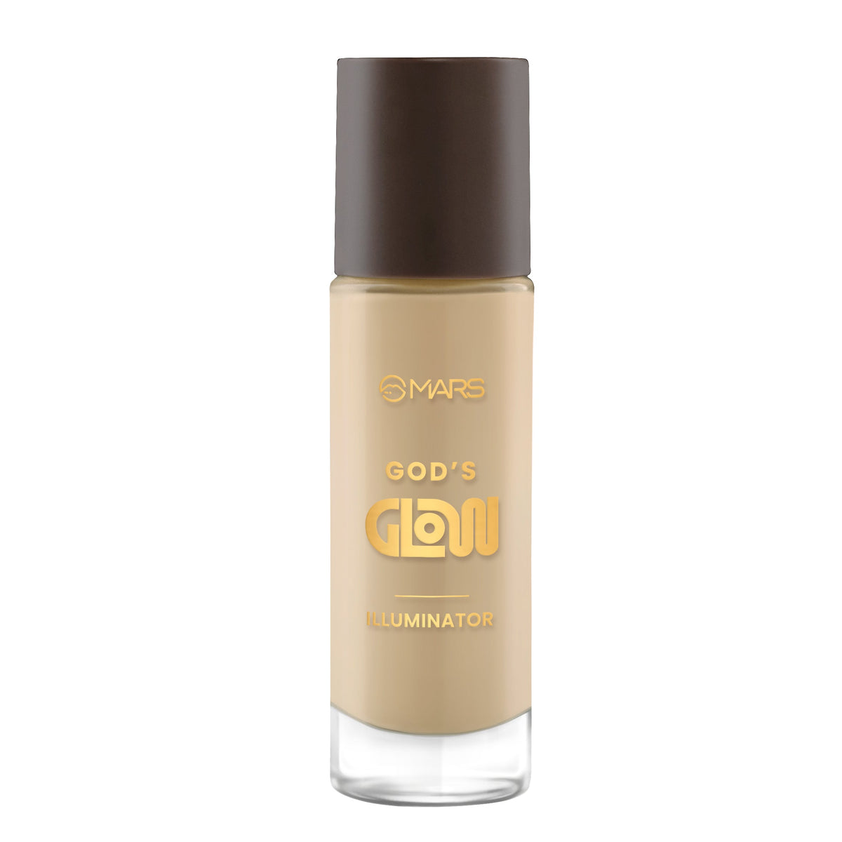 MARS God's Glow Illuminator Highlighter (30ml) (05-CARAMEL) | Hyaluronic Acid, Green Tea & Rosemary Extract | Sheer Coverage 