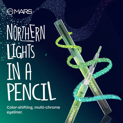 MARS Northern Lights In A Pen Retractable Eyeliner (0.35gm) (01-SWEDISH AURORA) | Duo-Chrome Shimmer Effect | Long-Lasting | 