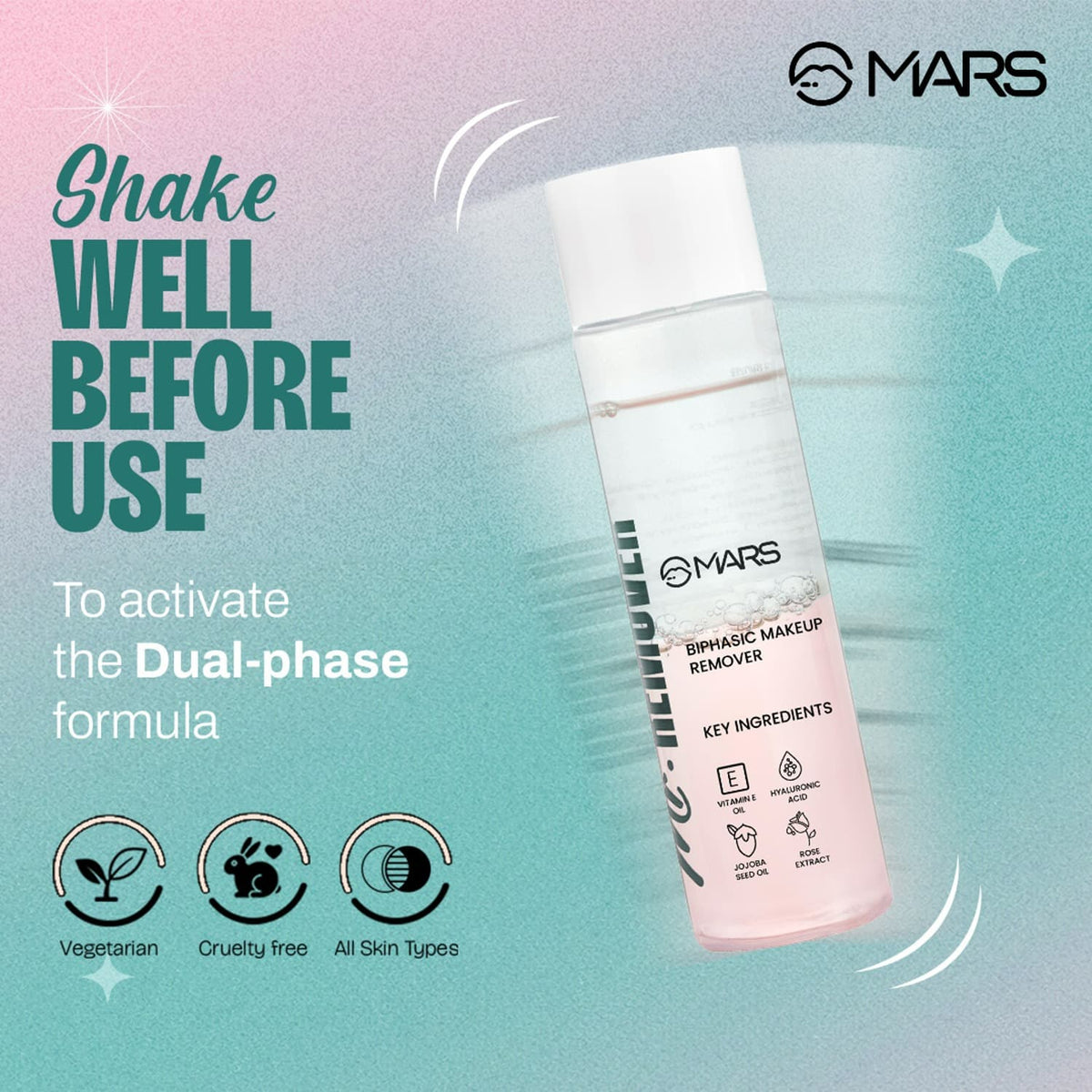 MARS Mr. Remover Micellar Water | Easily Removes Waterproof Makeup | Hydrates & Unclogs Pores | Double Cleanse in One Step | 