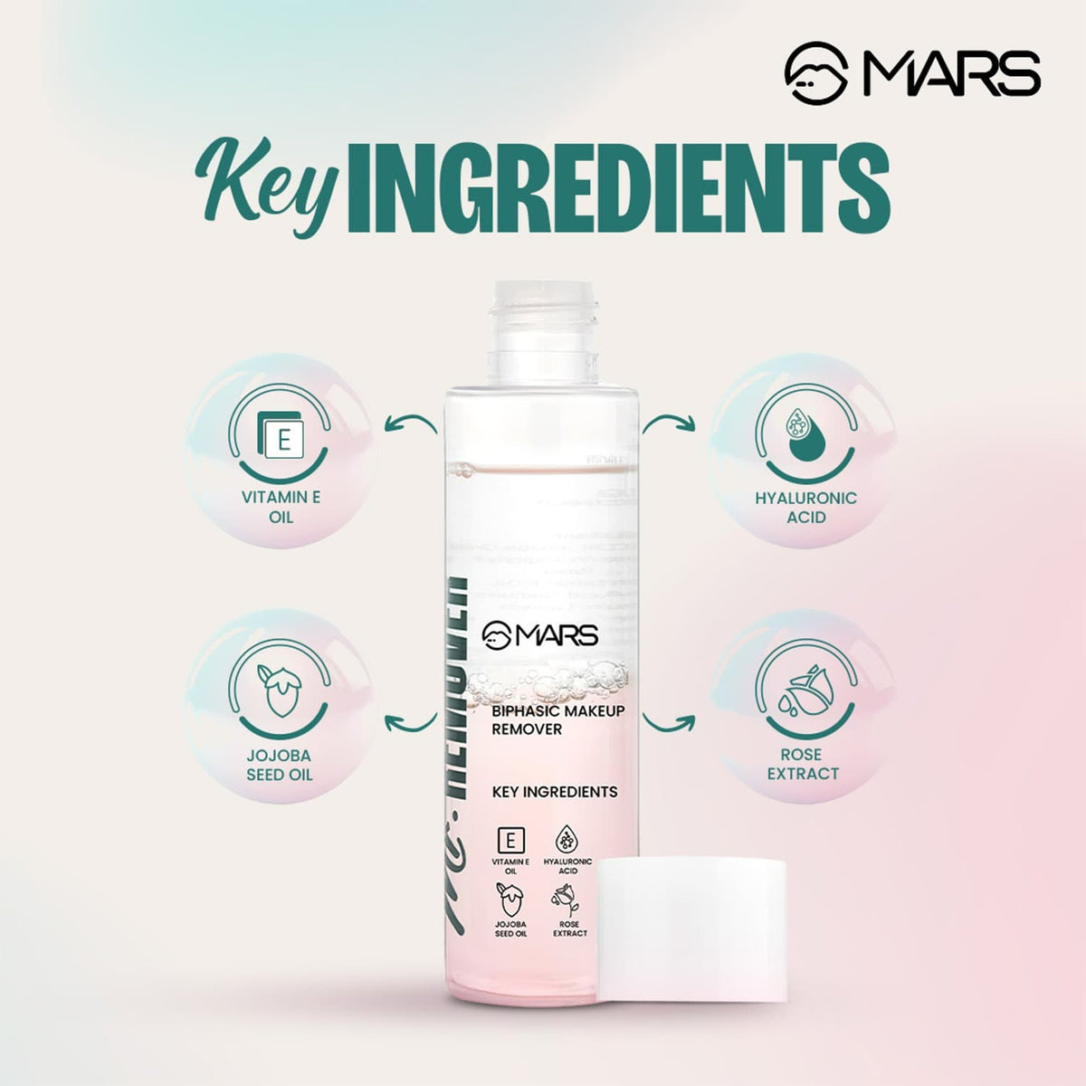 MARS Mr. Remover Micellar Water | Easily Removes Waterproof Makeup | Hydrates & Unclogs Pores | Double Cleanse in One Step | 