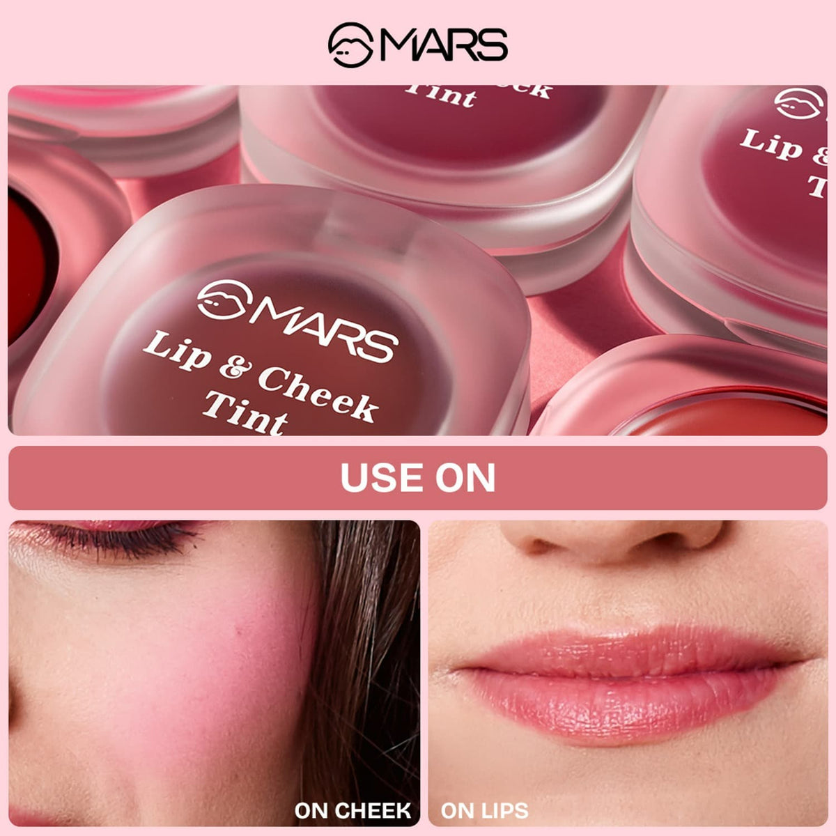MARS Lip & Cheek Tint for Bold Pop Color (2.8 gm) (01-Dusty Rose - Trust Your Heart) | Demi Matte Finish | Dual Function | Bu