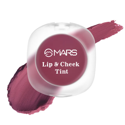 MARS Lip & Cheek Tint for Bold Pop Color (2.8 gm) (06-Dark Fuschia - Be The Change) | Demi Matte Finish | Dual Function | Bui