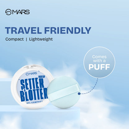 MARS Setter and Blotter Gel Compact for Poreless Effect ( 5gm) with Applicator | Oil Control | Mattifying Formula | Long-Last