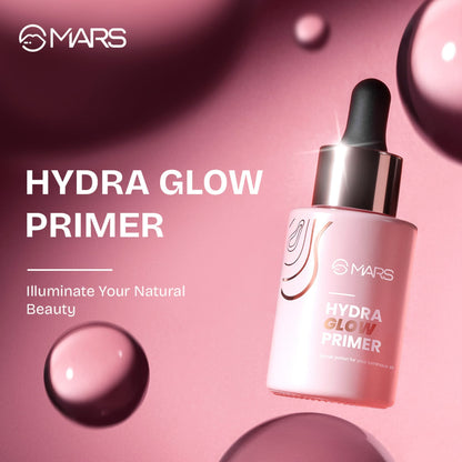 MARS Hydra Glow Primer for Face Makeup (30ml) | Nourishes Skin with Hyaluronic Acid, Argan oil, Aloevera Extract & Chamomile 
