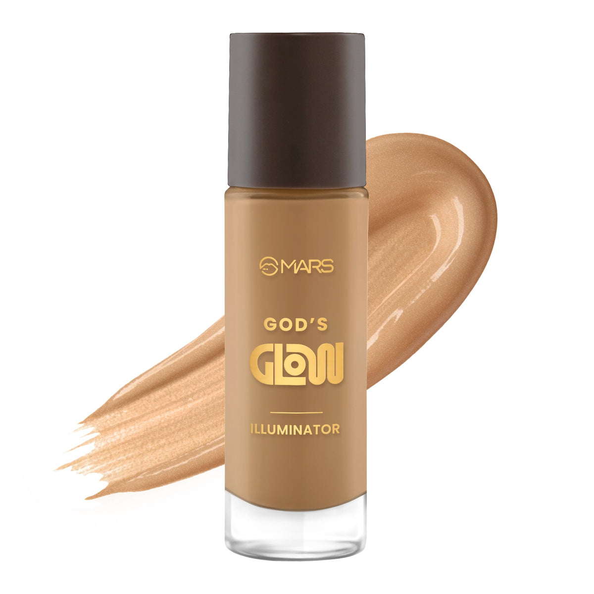 MARS God's Glow Illuminator Highlighter (30ml) (07-ECLAIRS) | Hyaluronic Acid, Green Tea & Rosemary Extract | Sheer Coverage 