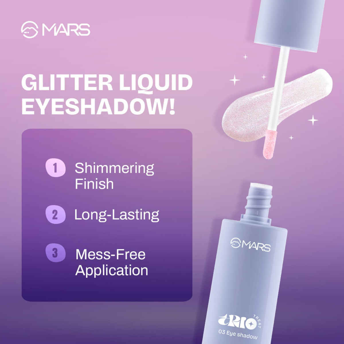 MARS TRIO Treat 3-IN-1 Eye Makeup Kit with Eyeliner, Mascara & Eyeshadow (24.50gm) | Travel Friendly Design | Long-Lasting | 