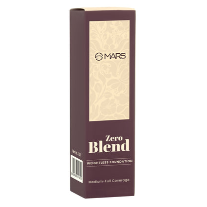 MARS Zero Blend Weightless Foundation for Makeup ( 30ml ) (01-WHIPPED CREAM) | Lightweight & Long-Lasting | Matte Finish | Bu