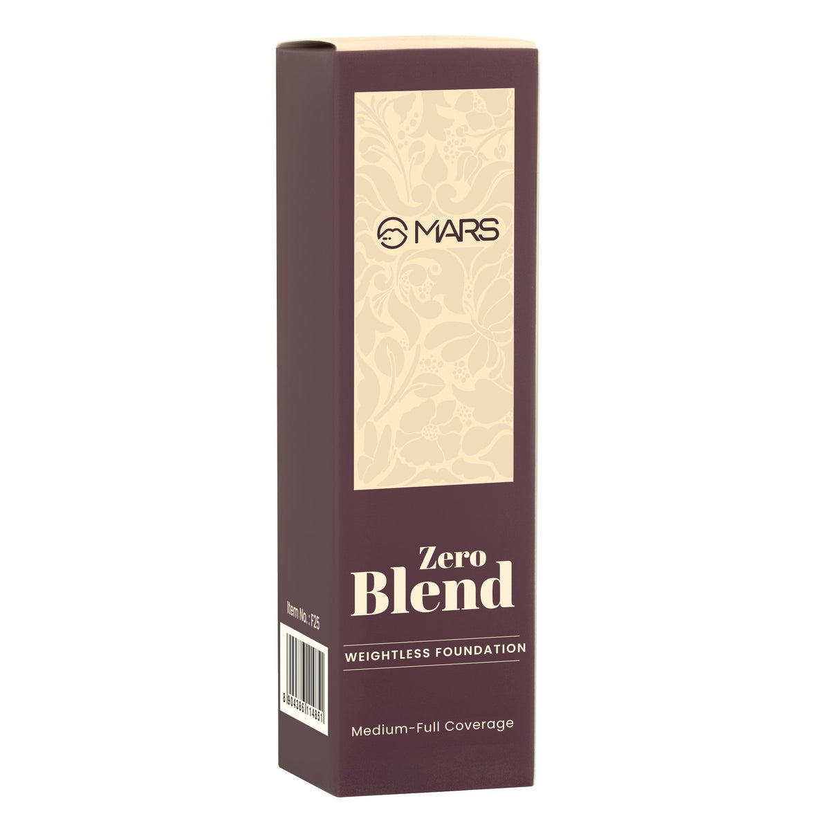 MARS Zero Blend Weightless Foundation for Makeup ( 30ml ) (02-SHELL COCONUT) | Lightweight & Long-Lasting | Matte Finish | Bu