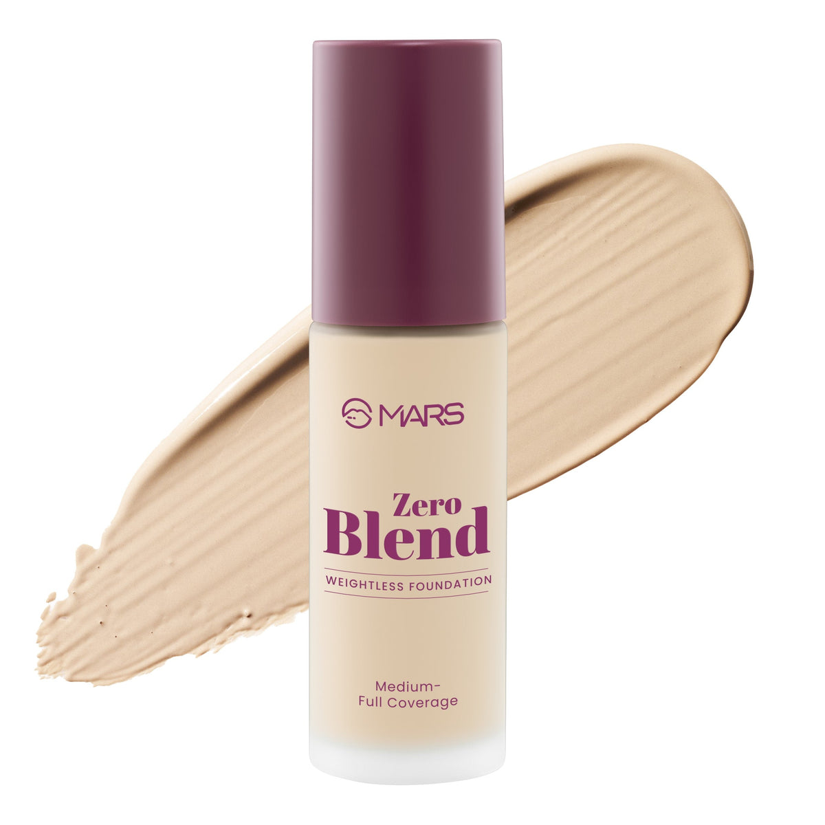 MARS Zero Blend Weightless Foundation for Makeup ( 30ml ) (03-CASHEW DELIGHT) | Lightweight & Long-Lasting | Matte Finish | B
