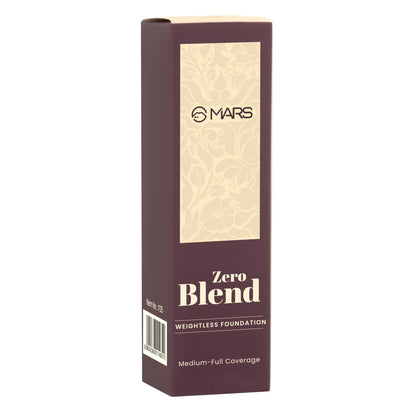 MARS Zero Blend Weightless Foundation for Makeup ( 30ml ) (03-CASHEW DELIGHT) | Lightweight & Long-Lasting | Matte Finish | B