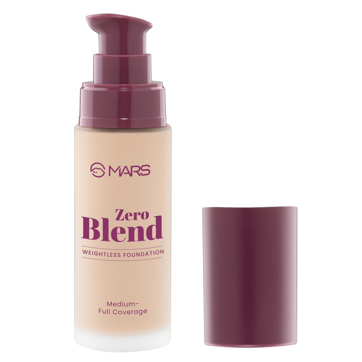 MARS Zero Blend Weightless Foundation for Makeup ( 30ml ) (04-ALMOND BUTTER) | Lightweight & Long-Lasting | Matte Finish | Bu