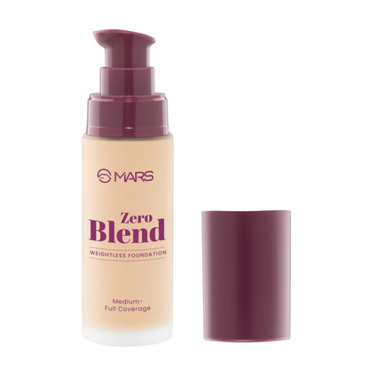 MARS Zero Blend Weightless Foundation for Makeup ( 30ml ) (05-BISCOTTI BLISS) | Lightweight & Long-Lasting | Matte Finish | B