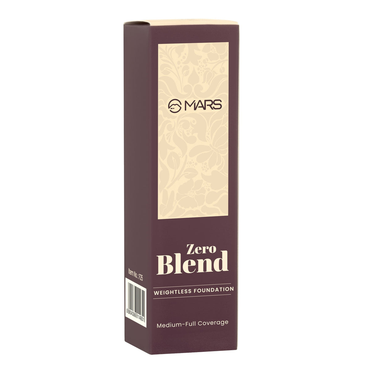 MARS Zero Blend Weightless Foundation for Makeup ( 30ml ) (07-CARAMEL GLOW) | Lightweight & Long-Lasting | Matte Finish | Bui
