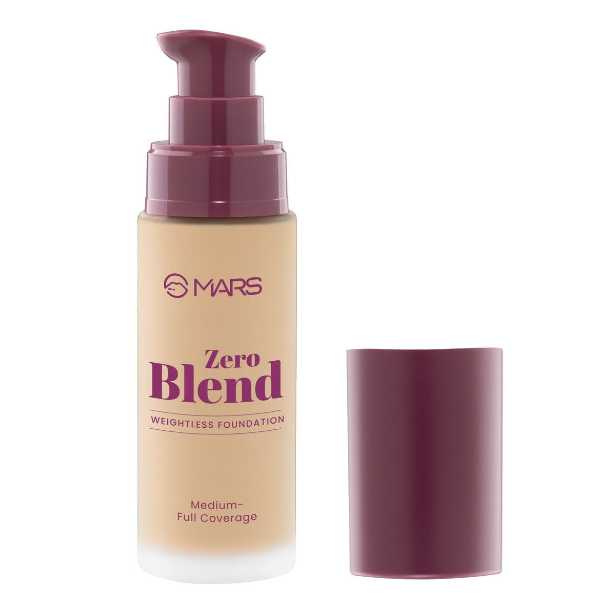 MARS Zero Blend Weightless Foundation for Makeup ( 30ml ) (09-AMBER MAPLE) | Lightweight & Long-Lasting | Matte Finish | Buil
