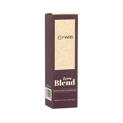 MARS Zero Blend Weightless Foundation for Makeup ( 30ml ) (09-AMBER MAPLE) | Lightweight & Long-Lasting | Matte Finish | Buil