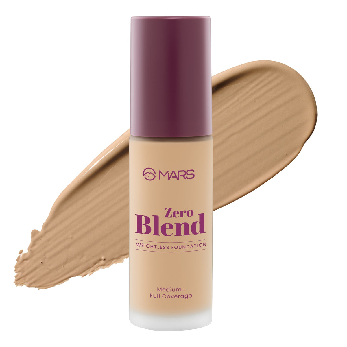 MARS Zero Blend Weightless Foundation for Makeup ( 30ml ) (10-CHESTNUT COCOA) | Lightweight & Long-Lasting | Matte Finish | B