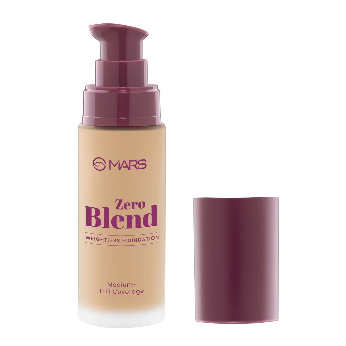 MARS Zero Blend Weightless Foundation for Makeup ( 30ml ) (10-CHESTNUT COCOA) | Lightweight & Long-Lasting | Matte Finish | B