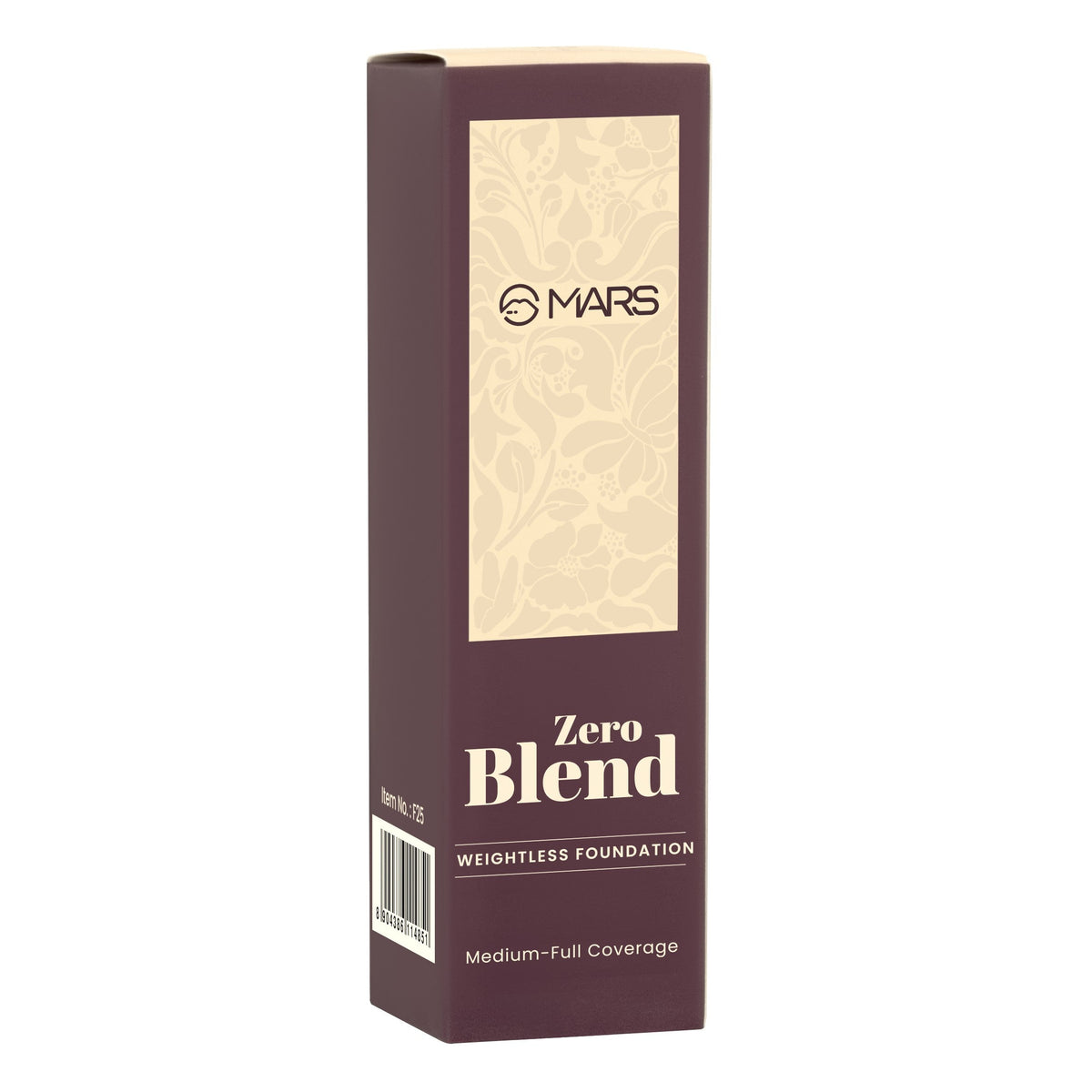 MARS Zero Blend Weightless Foundation for Makeup ( 30ml ) (10-CHESTNUT COCOA) | Lightweight & Long-Lasting | Matte Finish | B
