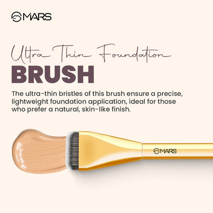 MARS Artist's Arsenal Ultra Thin Foundation Makeup Brush For Blending Liquid Foundation & Cream | Ultra Thin Bristles | Flawl