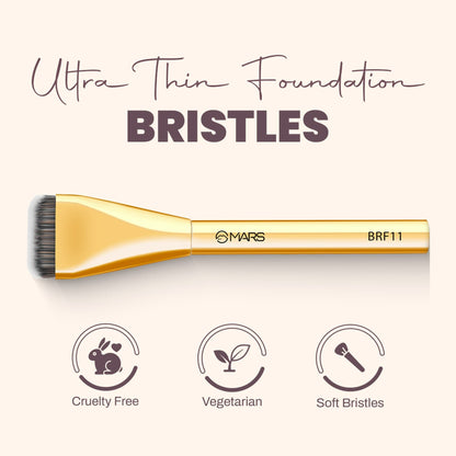 MARS Artist's Arsenal Ultra Thin Foundation Makeup Brush For Blending Liquid Foundation & Cream | Ultra Thin Bristles | Flawl