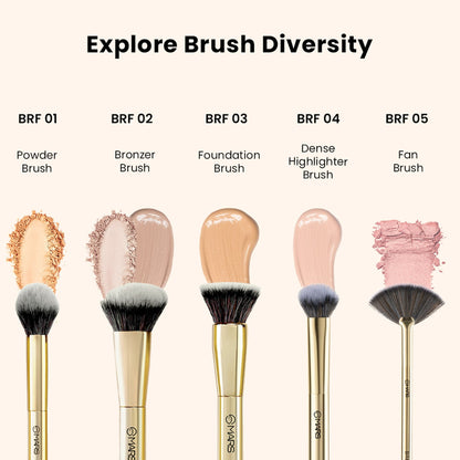 MARS Artist's Arsenal Ultra Thin Foundation Makeup Brush For Blending Liquid Foundation & Cream | Ultra Thin Bristles | Flawl