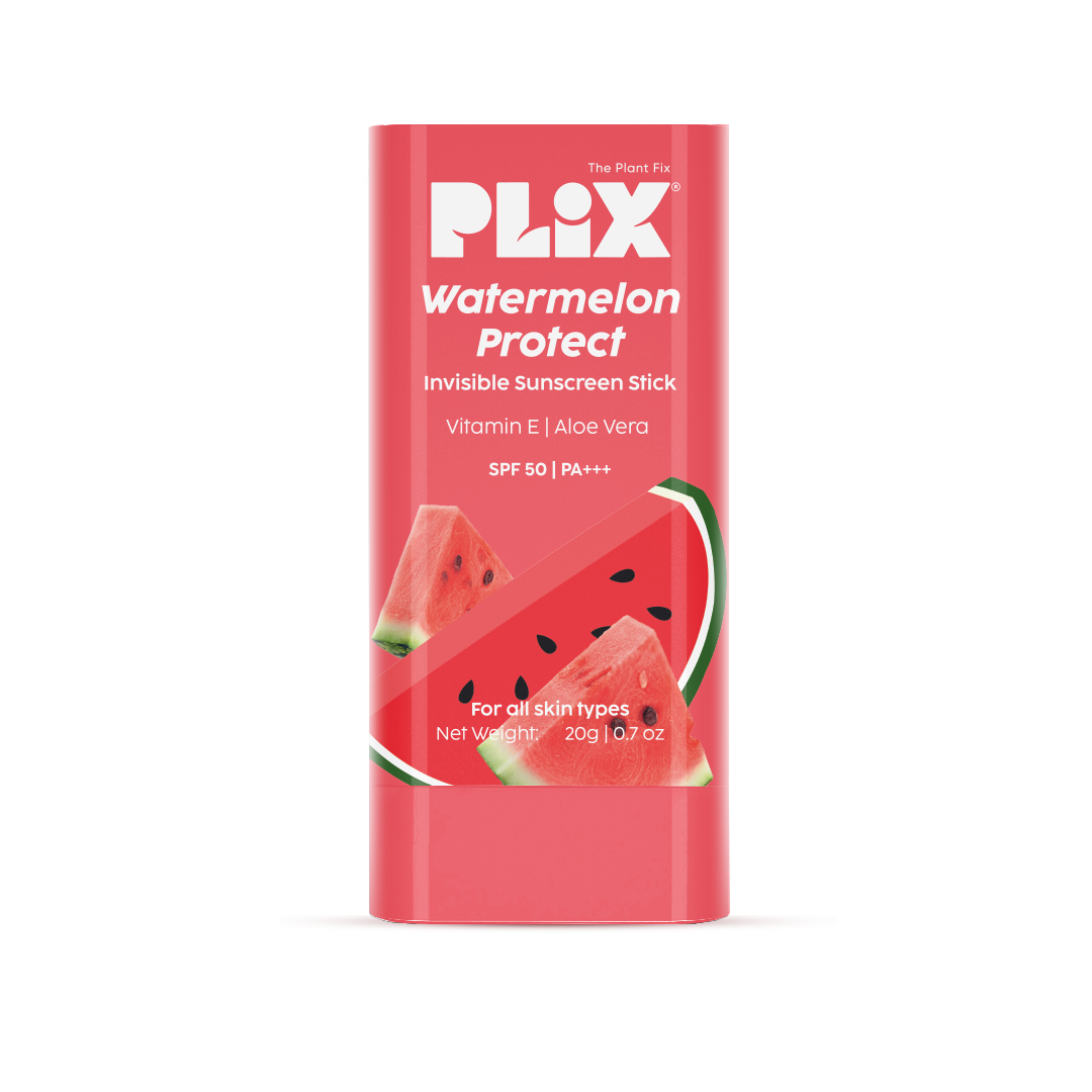 PLIX - THE PLANT FIX Watermelon Invisible Sunscreen Stick With Spf 50 Pa +++, Uva & Uvb Shield, No White Cast, Water Resistan