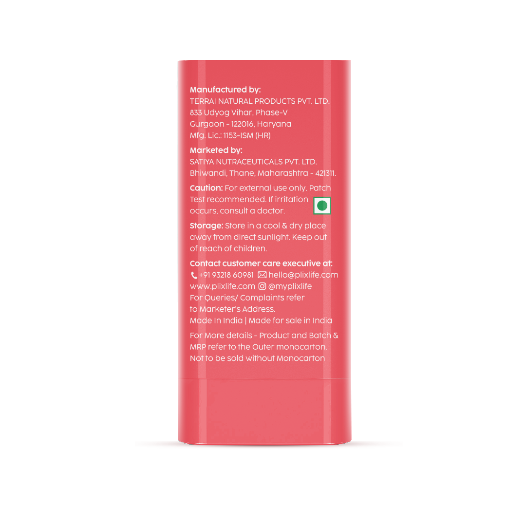 PLIX - THE PLANT FIX Watermelon Invisible Sunscreen Stick With Spf 50 Pa +++, Uva & Uvb Shield, No White Cast, Water Resistan