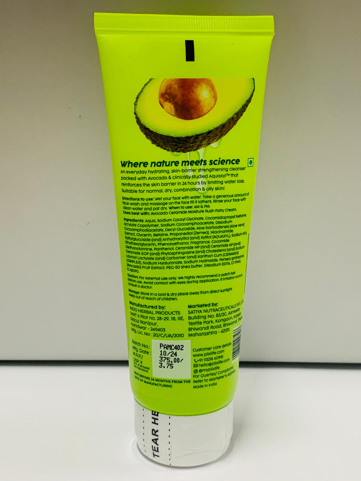 PLIX - THE PLANT FIX Avocado Ceramide Moisture Rush Juicy Cleanser (100 ml)