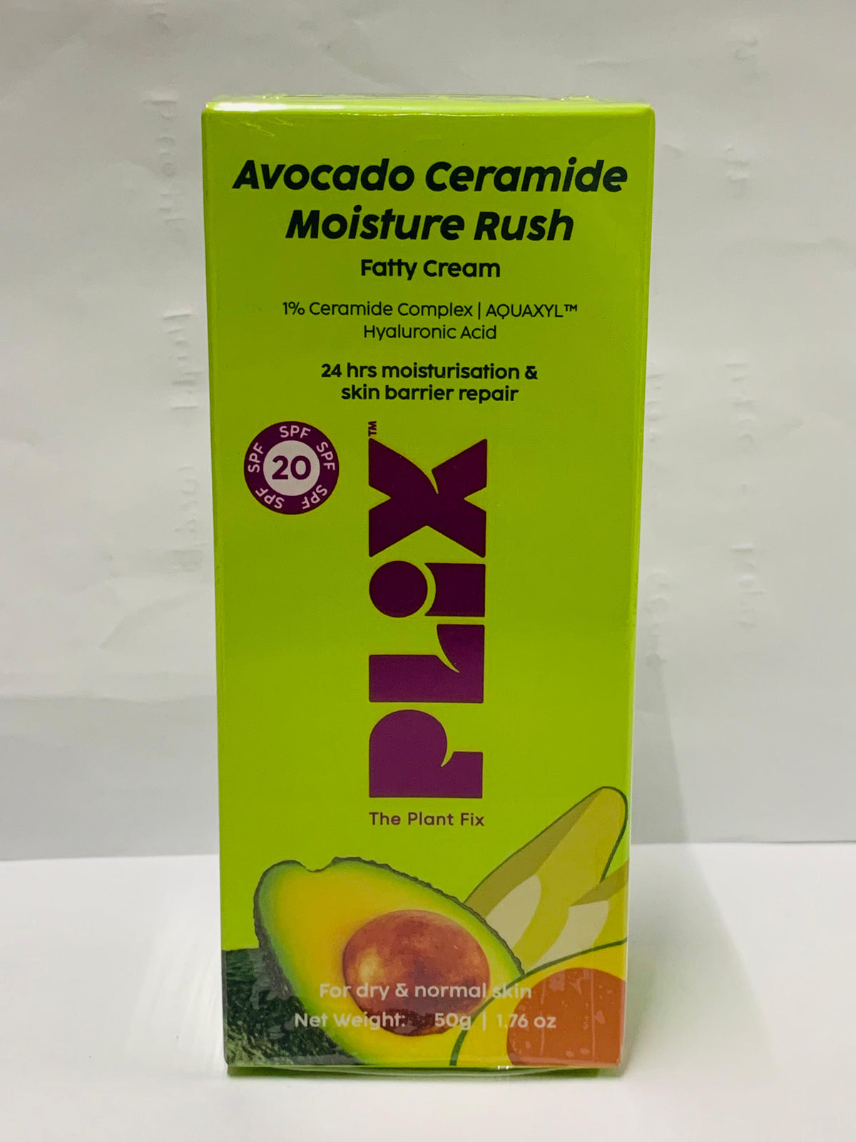 Plix-The Plant Fix Avocado Ceramide Moisture Rush Fatty Cream with Spf 20