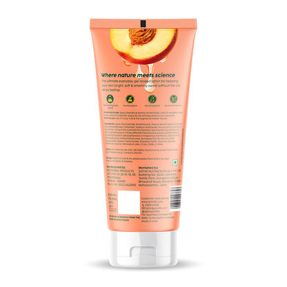 PLIX - The Plant Fix | Peaches & Lemon Detan Body Lotion SPF15 For Tan Reduction, Bright & Hydrated Skin | Non-Sticky, Improv