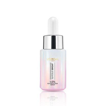 L'Oreal Paris Glycolic Bright Skin Brightening Serum, 15ml | 1% Glycolic Acid Serum for Dark Spots, Pigmentation & Uneven Ski