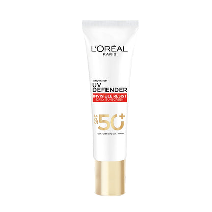 Lâ€™Oreal Paris Uv Defender Invisible Resist Daily Sunscreen SPF50+ PA++++ Lightweight, 30 ml