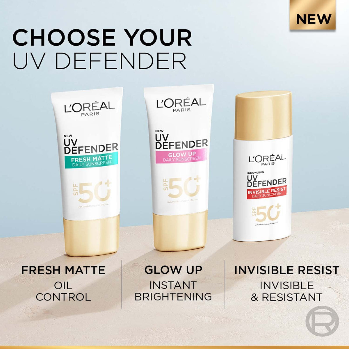 Lâ€™Oreal Paris Uv Defender Invisible Resist Daily Sunscreen SPF50+ PA++++ Lightweight, 30 ml