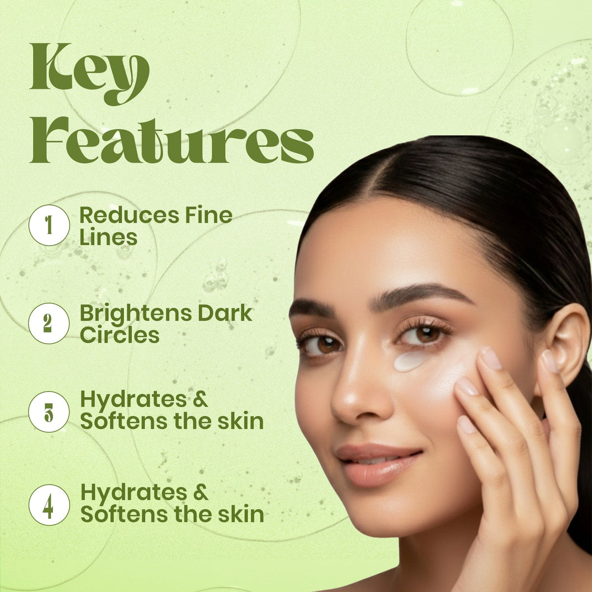 Jaquline USA Retin glo Under Eye Cream with Retinol & Vitamin E Dark Circles Fine Lines (15 ml)