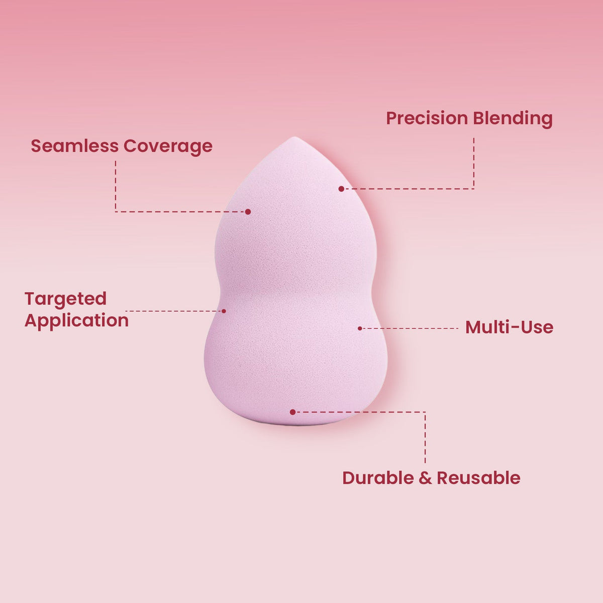 JAQULINE USA Makeup Blender Sponge Pear Shape for Foundation Concealer Blending Soft Latex Free Beauty Sponge Flawless Finish