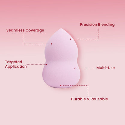 JAQULINE USA Makeup Blender Sponge Pear Shape for Foundation Concealer Blending Soft Latex Free Beauty Sponge Flawless Finish